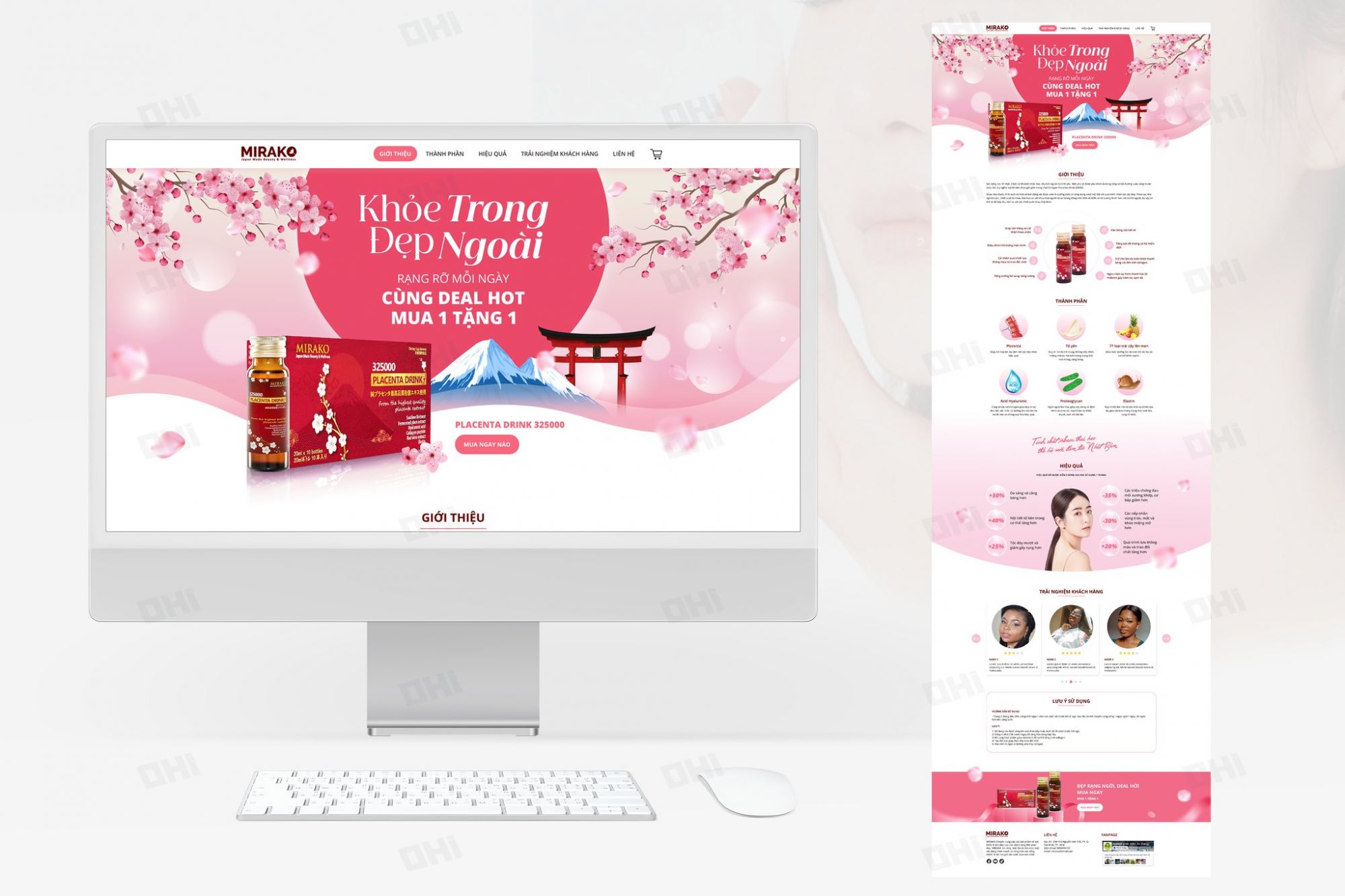 landing page mỹ phẩm