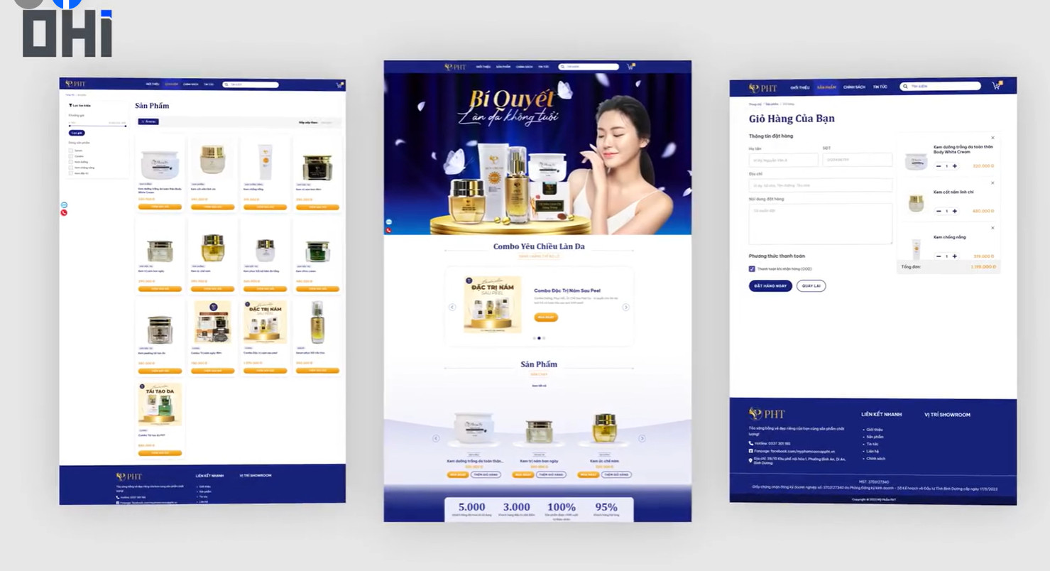 mẫu landing page mỹ phẩm