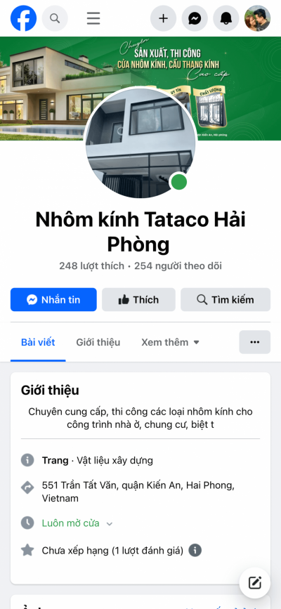 NHÔM KÍNH TATACO HẢI PHÒNG