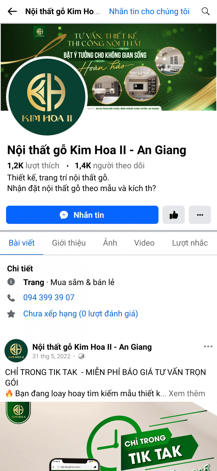 NỘI THẤT GỖ KIM HOA II - AN GIANG