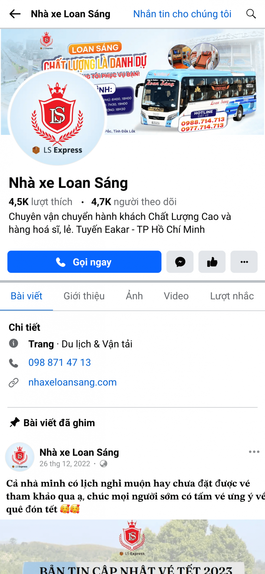 NHÀ XE LOAN SÁNG