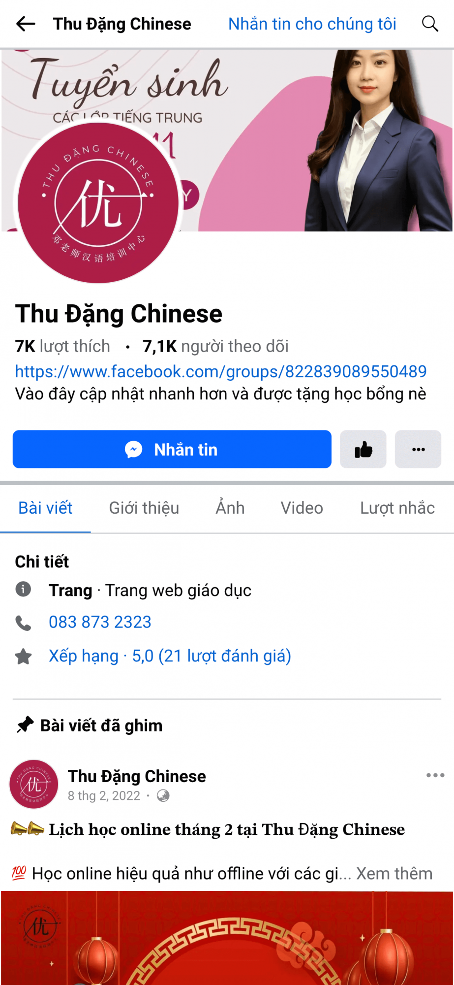 THU ĐẶNG CHINESE