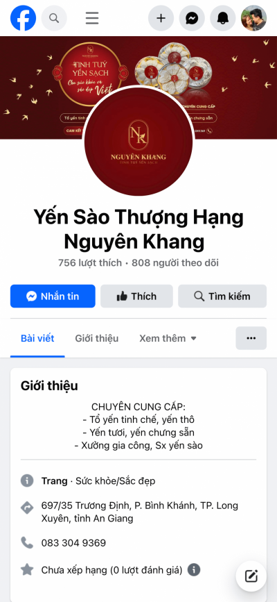 YẾN SÀO THƯỢNG HẠNG NGUYÊN KHANG