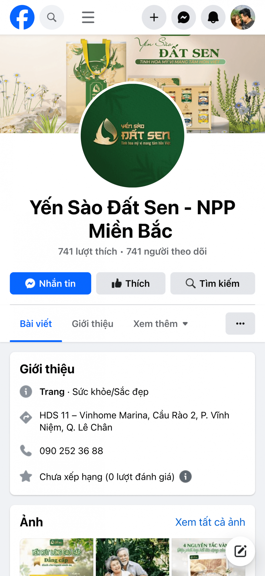 YẾN SÀO ĐẤT SEN - NPP MIỀN BẮC