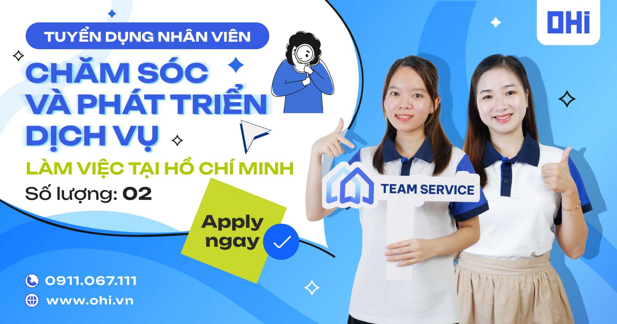 Tuyển dụng Nhân viên Chăm sóc và Phát triển Dịch vụ. Làm việc tại Hồ Chí Minh