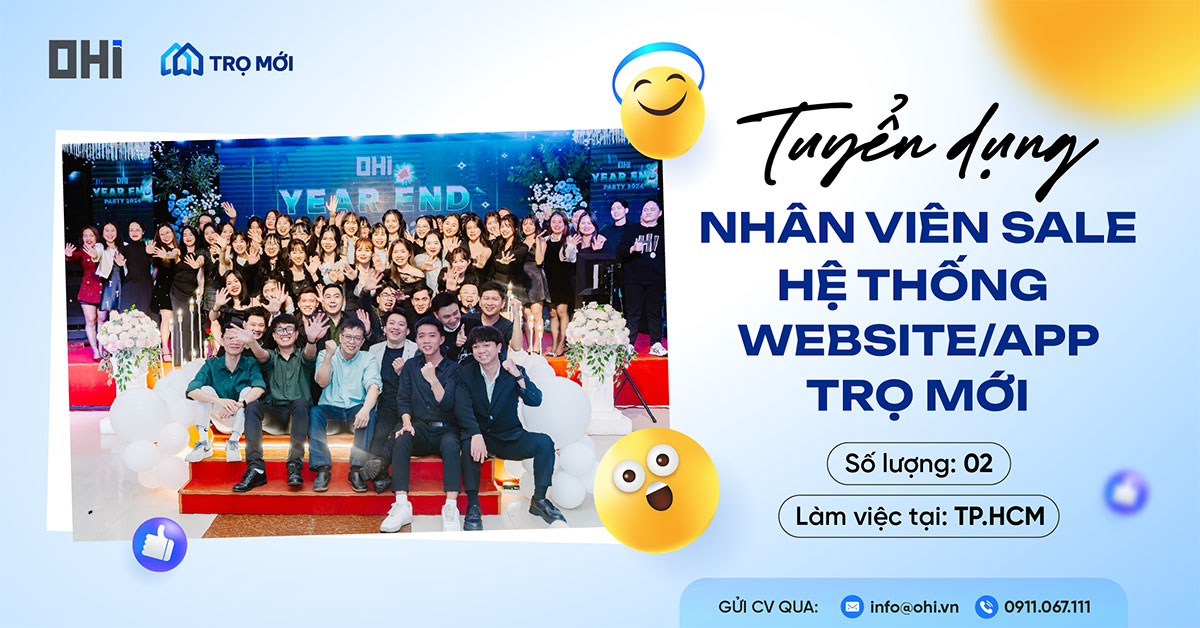 Nhân viên Sale hệ thống Website/App Trọ Mới