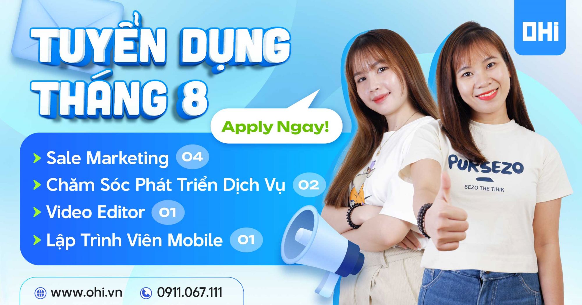 [Tin tổng hợp] OHI Tuyển Dụng Nhiều Vị Trí