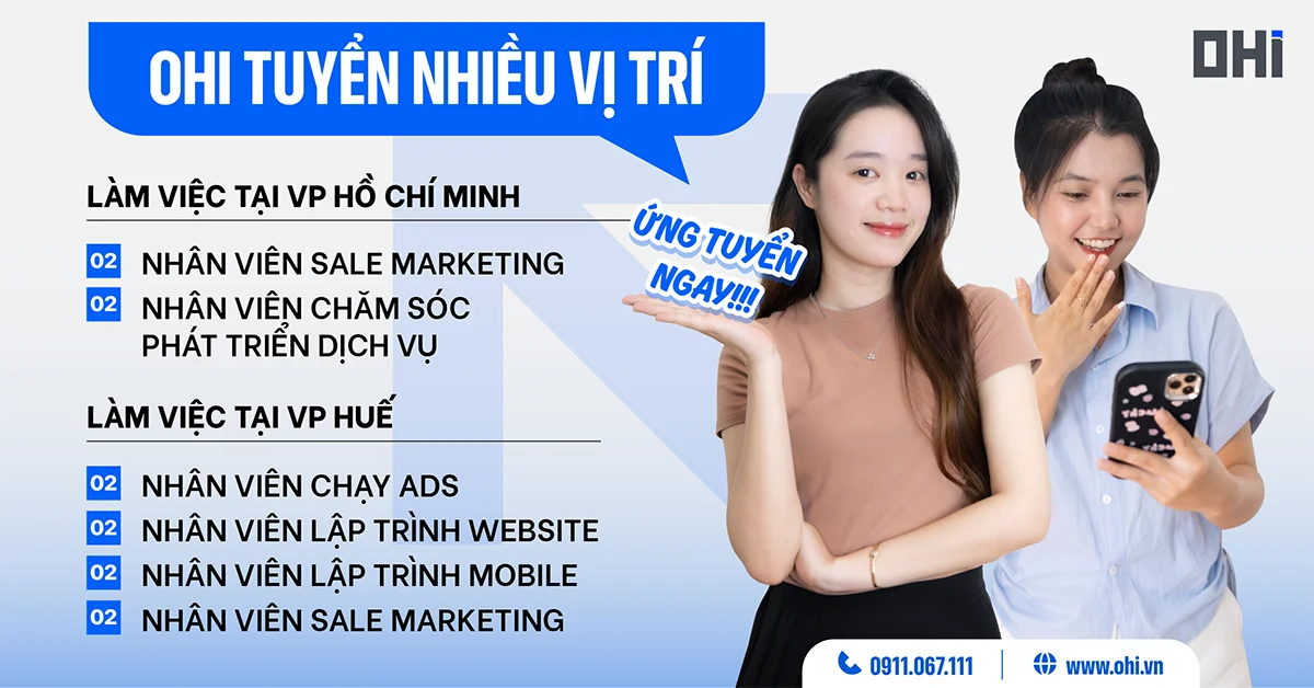 OHI Tuyển dụng nhiều vị trí trong Quý 1 - 2025