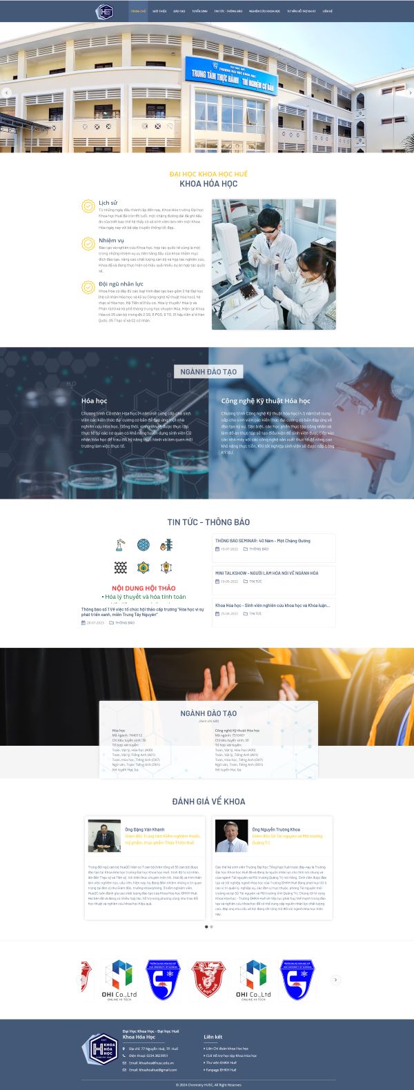 Website Khoa Hóa - ĐHKH Huế