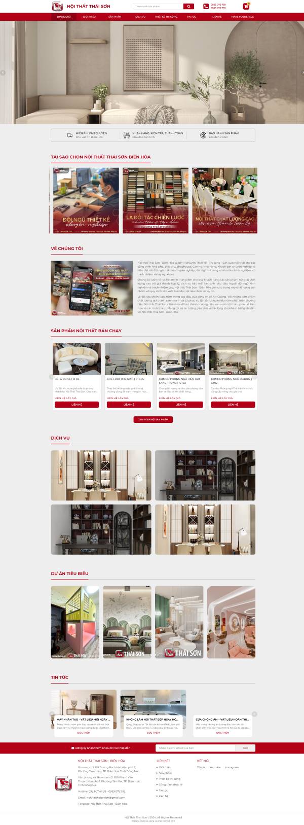 Website Nội thất Thái Sơn