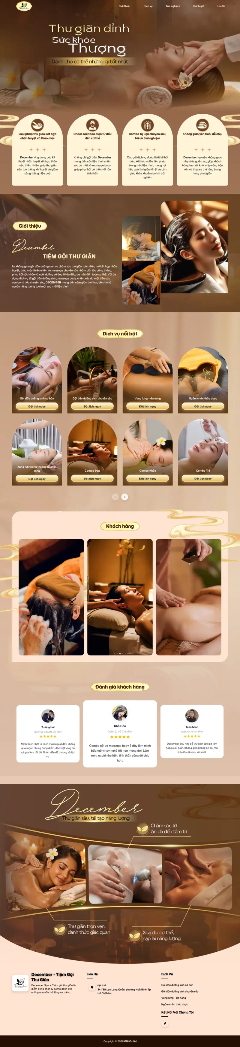 Landing December Spa – Tiệm gội thư giãn