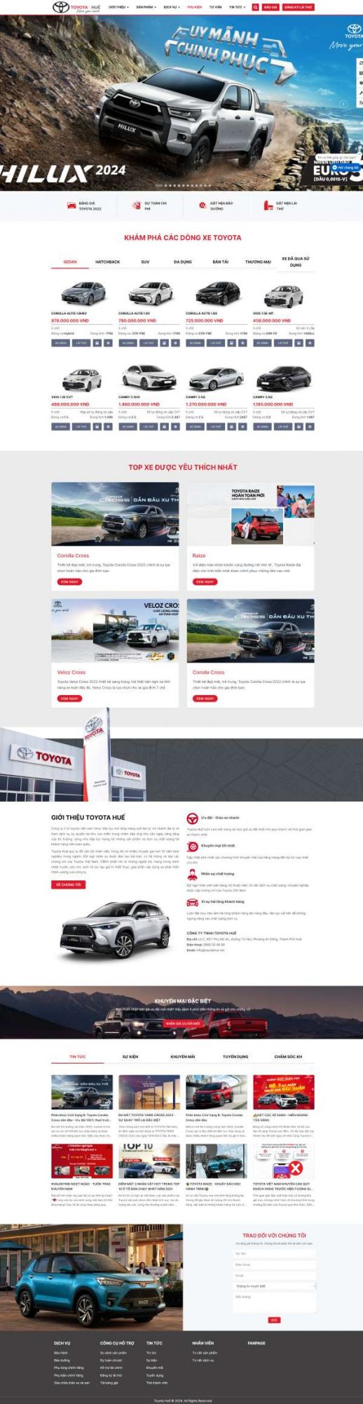 Website Toyota Huế