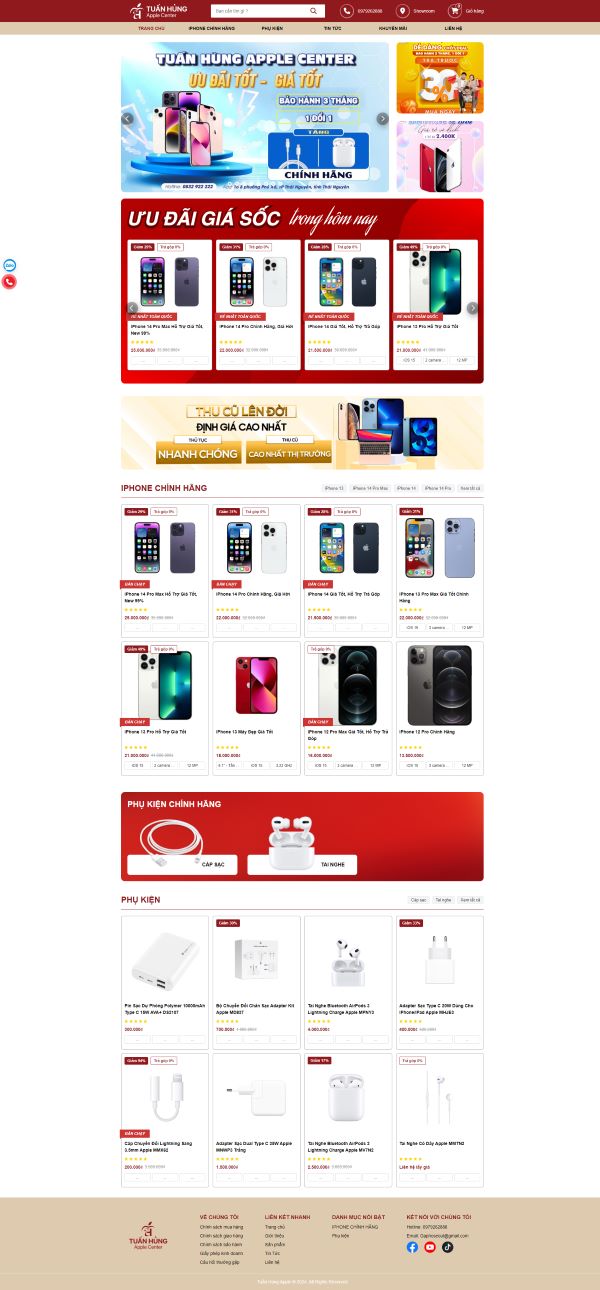Website Tuấn Hùng Apple