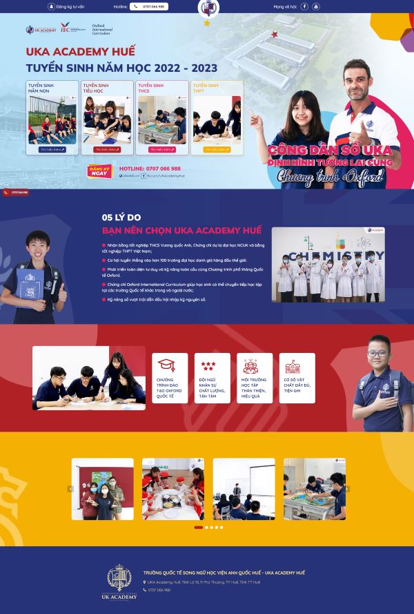 Landing UKA Academy tuyển sinh